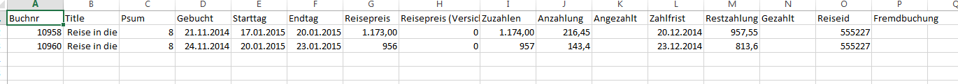 CSV Zahlinfo