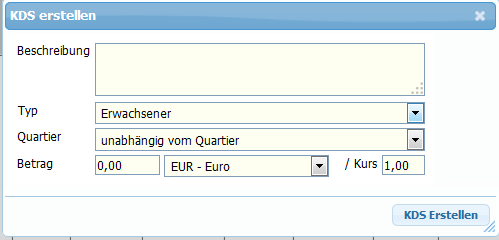 KDSsatz erstellen