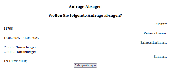 Anfragenabsage