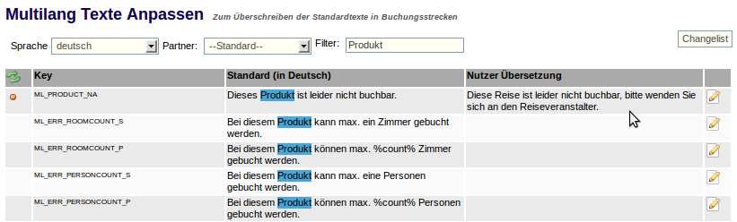 Buchungstreckentexte