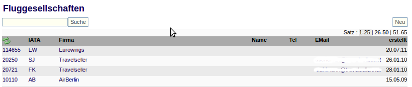 Fluggesellschaft Liste