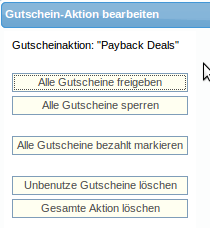 Gutscheinaktion bearbeiten