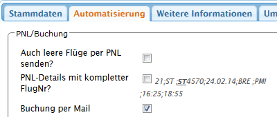 Buchung per Mail