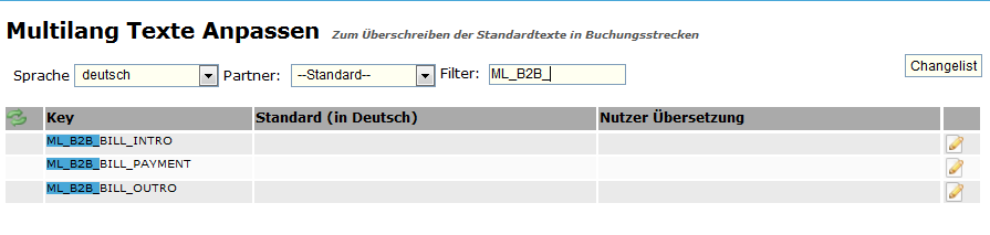 B2B Texte ändern