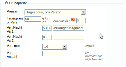 Tagespreis pro Person